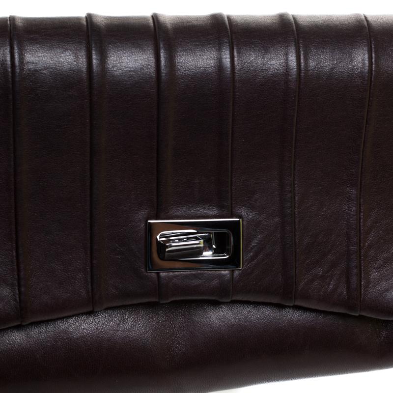 Chanel Dark Brown Vertical Quilted Leather Accordion Flap Bag 3