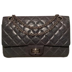 RESERVED Chanel Gray Aged Calfskin 50th Anniversary 2.55 Reissue 225