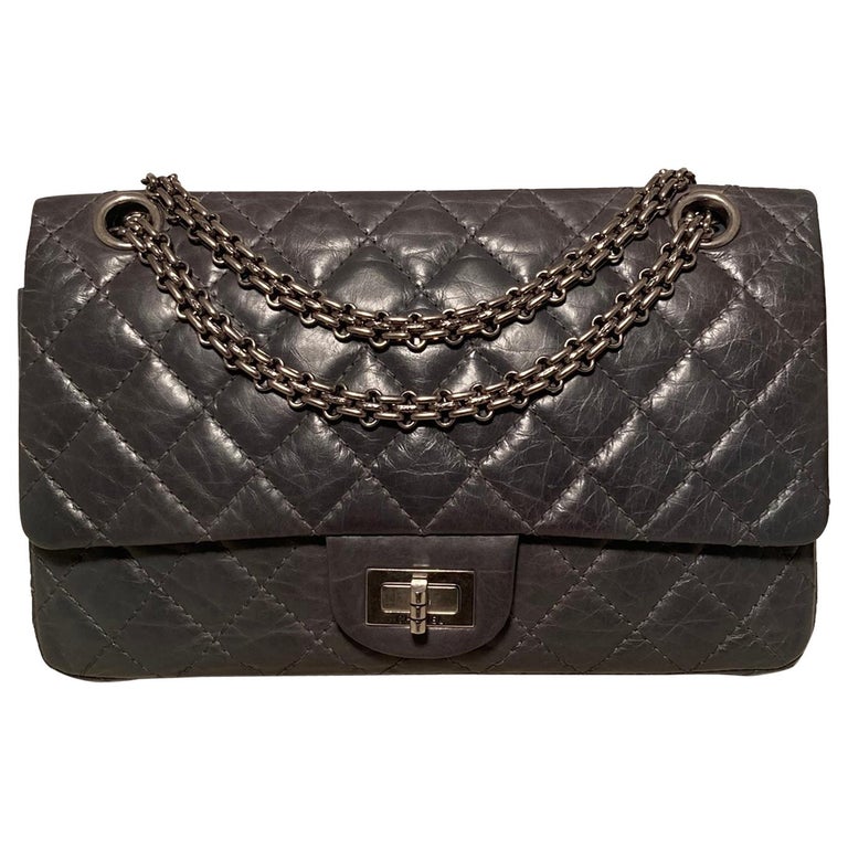 RESERVED Chanel Gray Aged Calfskin 50th Anniversary 2.55 Reissue 225 at  1stDibs