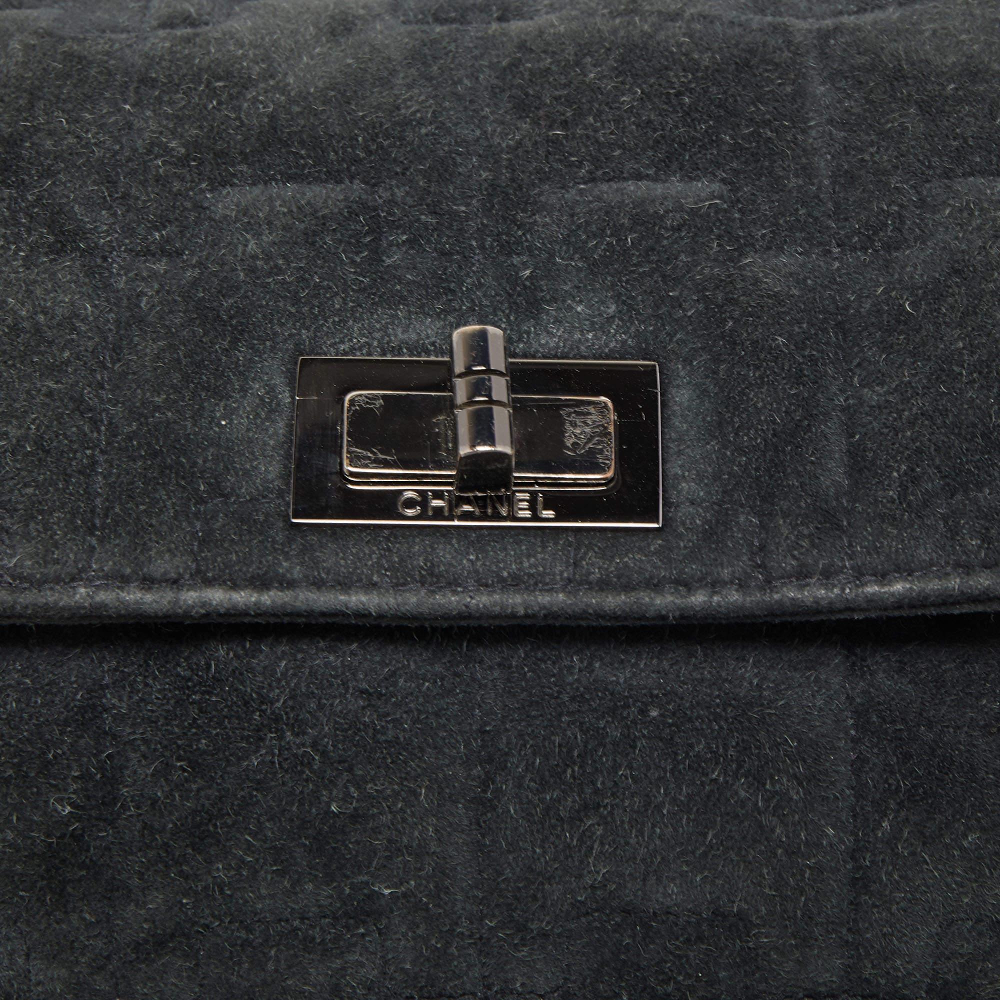 Chanel Dark Green Suede Puzzle Reissue Chain Links Shoulder Bag 7