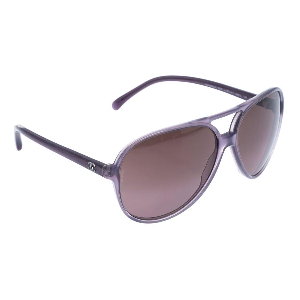 Chanel Dark Grey Gradient 5206 Aviator Sunglasses