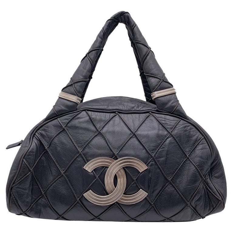 Chanel Black Leather Small Just Mademoiselle Bowling Bag Auction