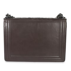 Chanel Dark Grey Smooth Calfskin XL Reverso Boy Bag