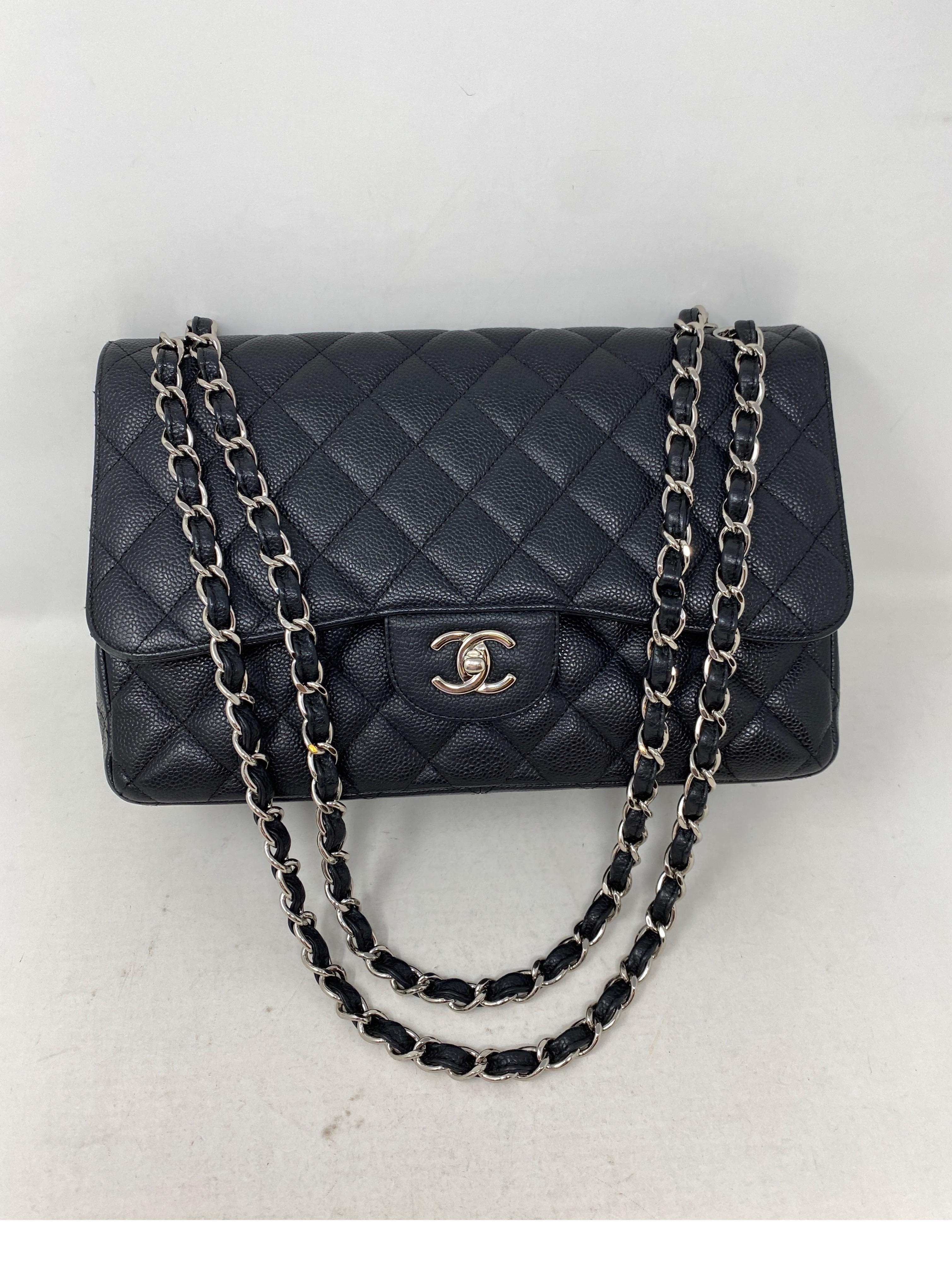 Chanel Dark Navy Jumbo Bag 6