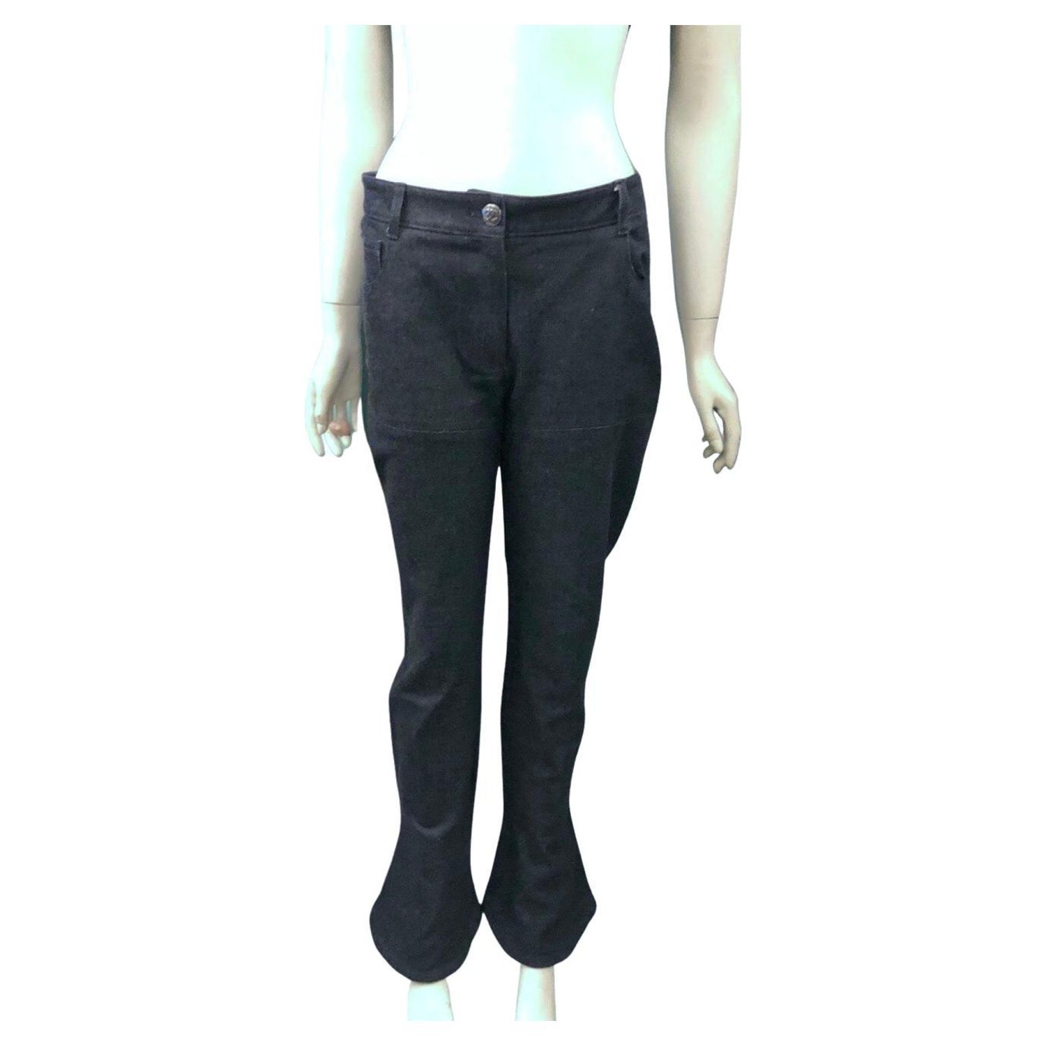 Chanel black jeans 42 Uniform Cotton ref.150079 - Joli Closet