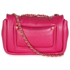 Chanel Dark Pink Lambskin Medium Simply Flap Bag