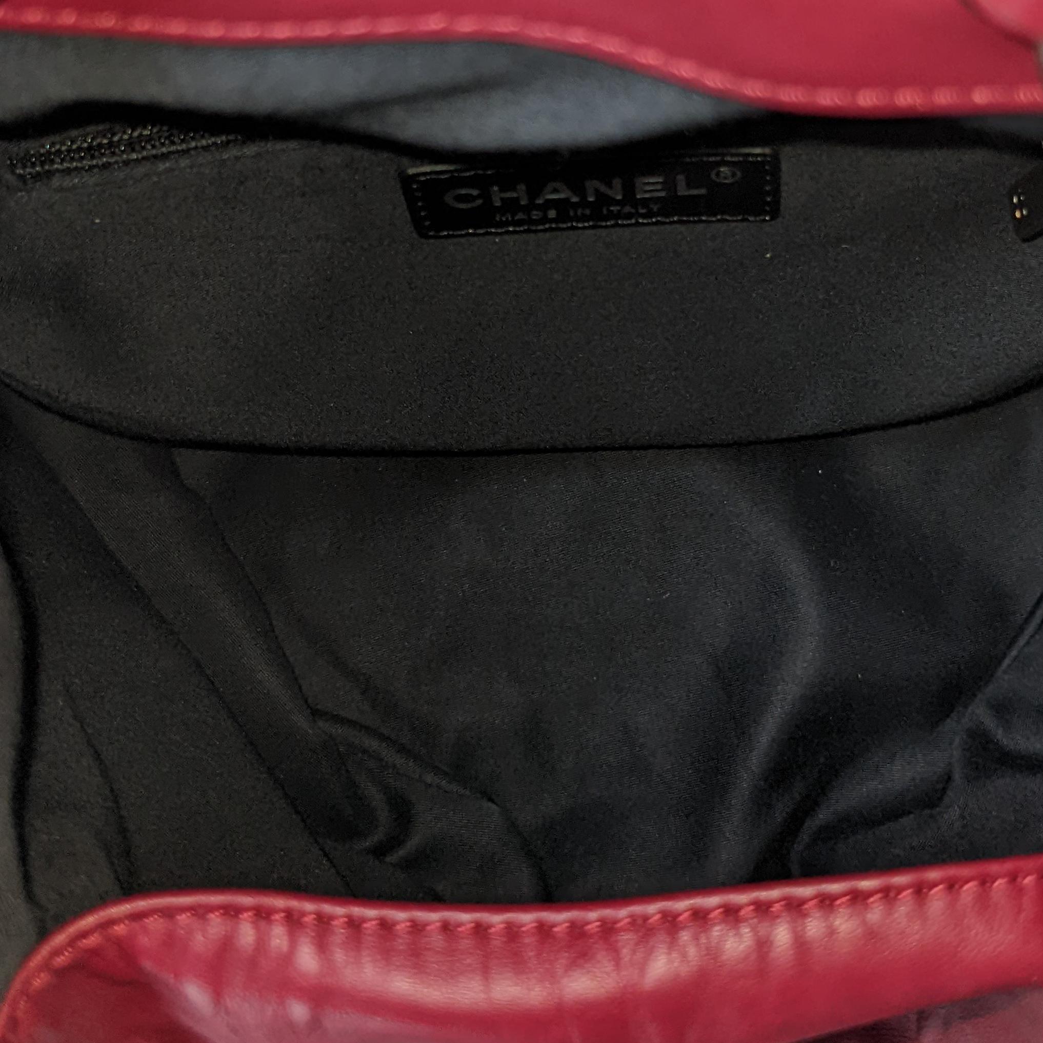 Chanel Dark Red Leather Backpack is Back Rucksack In Good Condition In Denver, CO