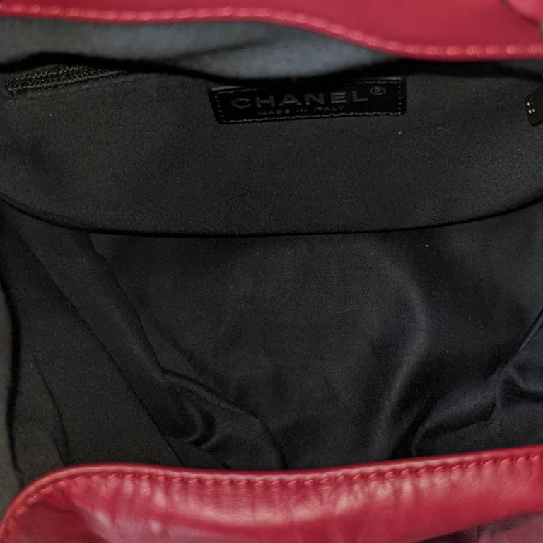 Chanel Dark Red Leather Backpack is Back Rucksack For Sale at 1stDibs