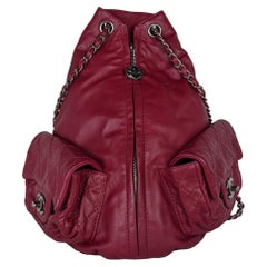 Chanel Dark Red Leather Backpack is Back Rucksack