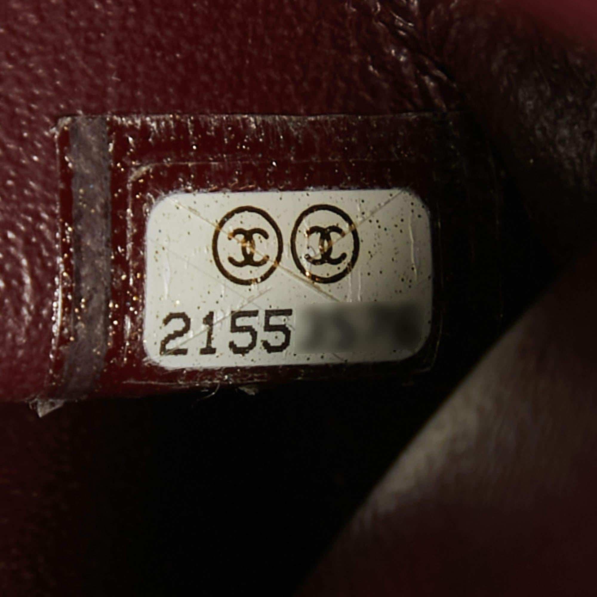 Chanel Dark Red Quilted Leather Large Trendy CC Top Handle Bag 5