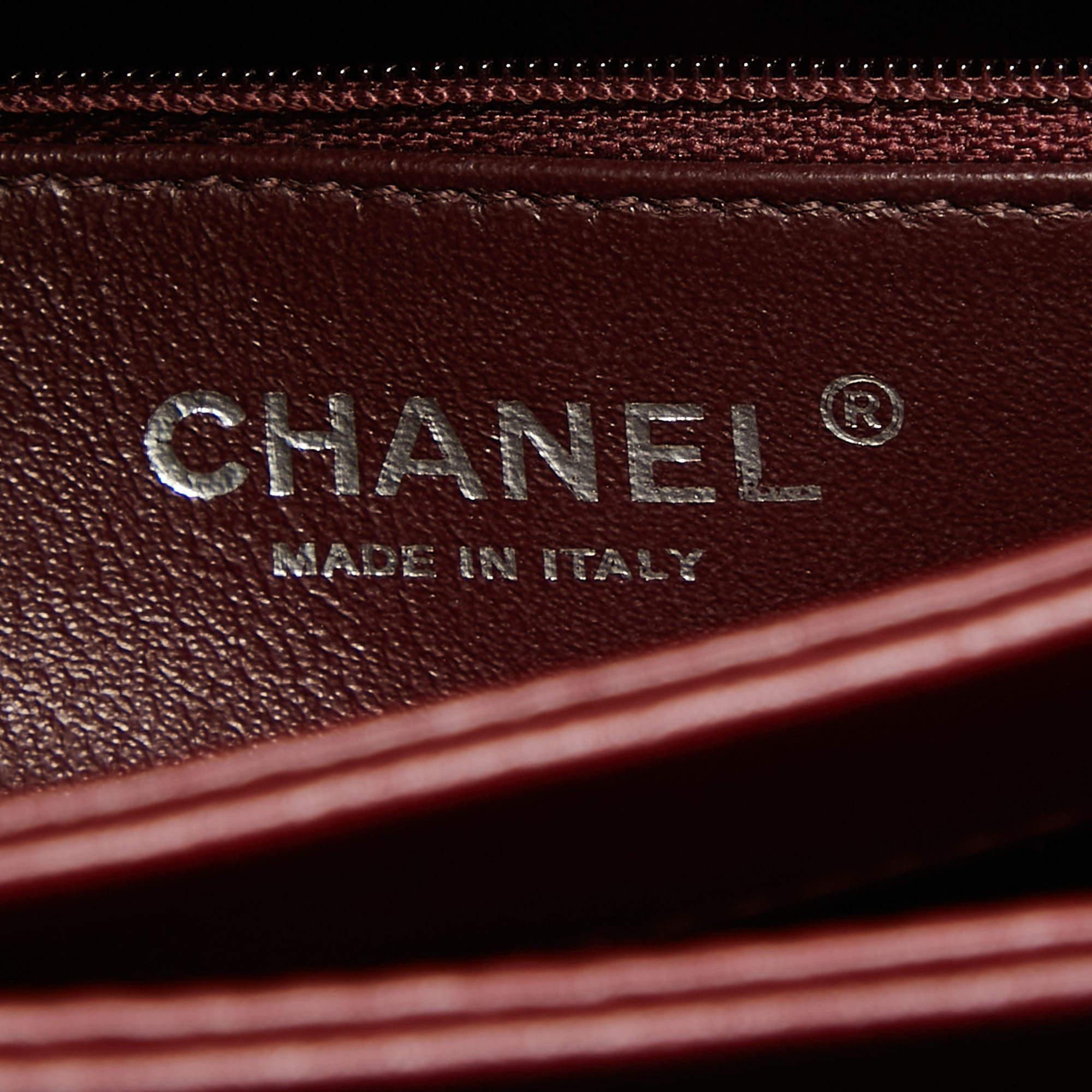 Chanel Dark Red Quilted Leather Large Trendy CC Top Handle Bag 7