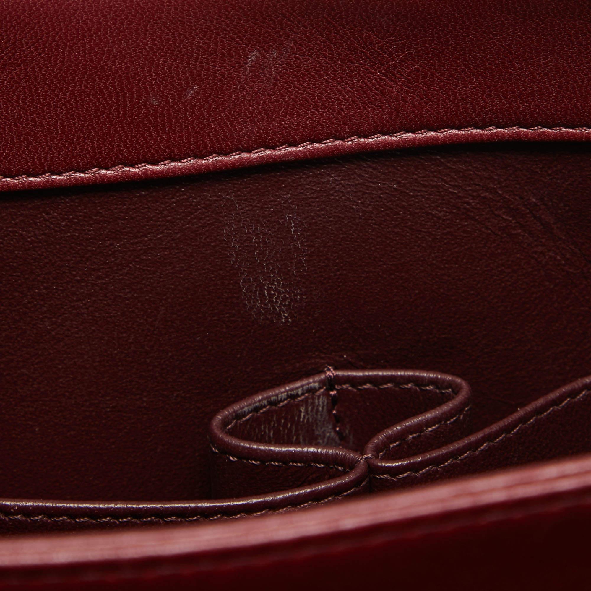 Chanel Dark Red Quilted Leather Large Trendy CC Top Handle Bag 4