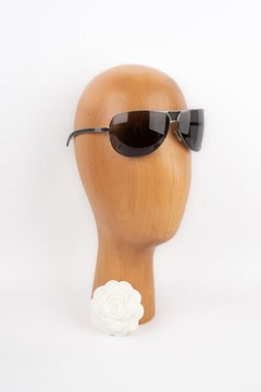 Chanel Dark-silvery Metal "Aviator" Sunglasses