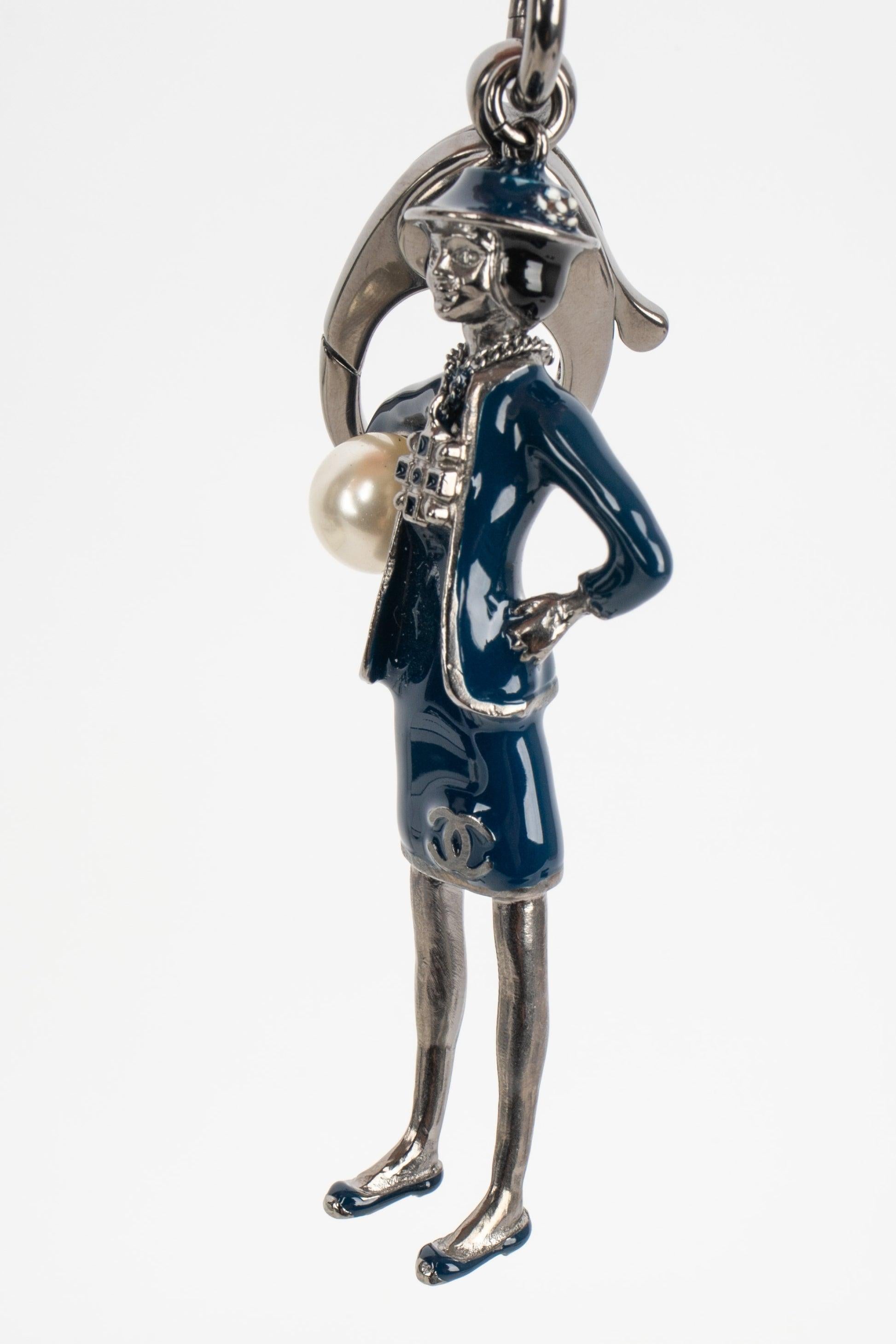 Chanel Dark-Silvery Metal Bag Jewelry / Keyring, 2012 In Excellent Condition In SAINT-OUEN-SUR-SEINE, FR