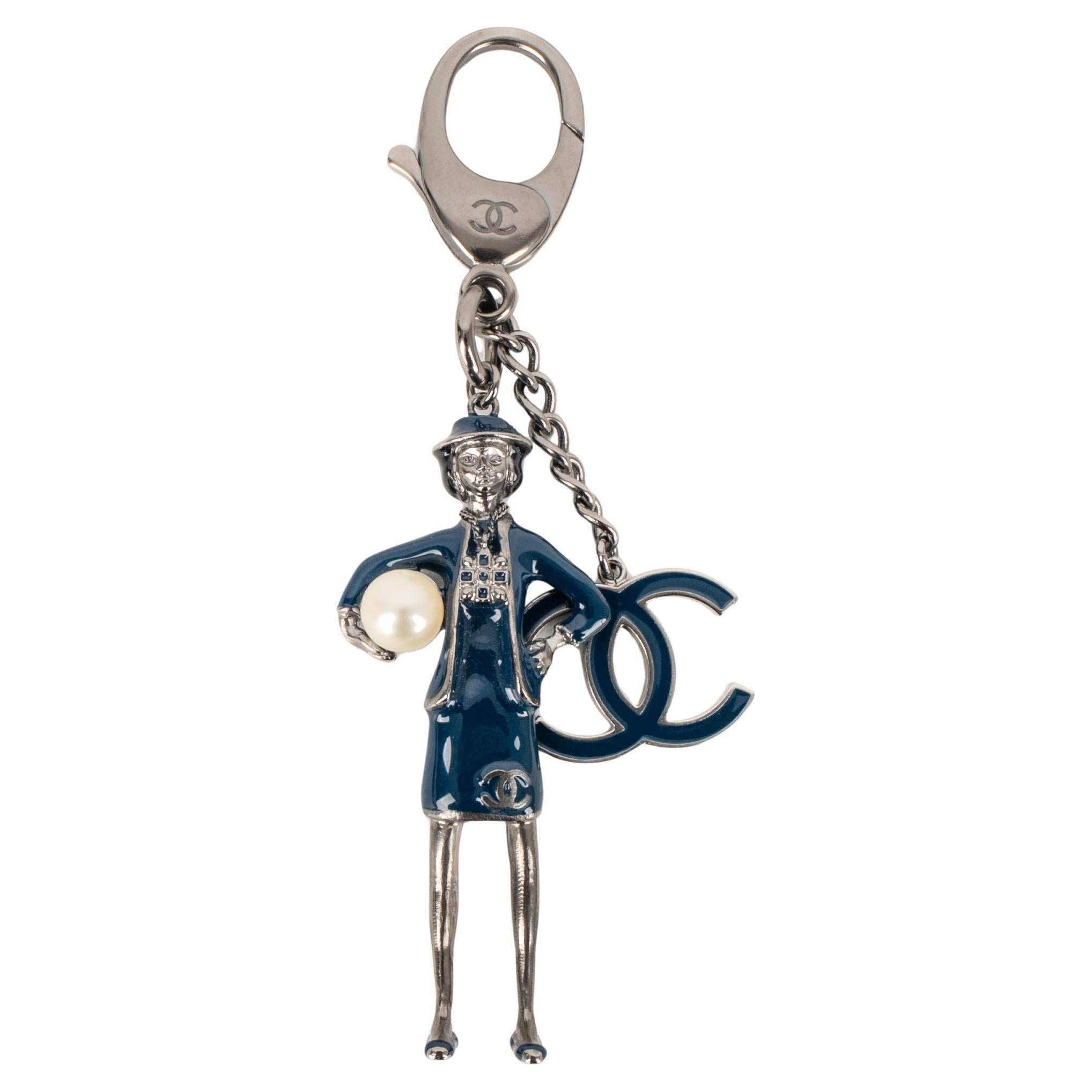 Chanel Dark-Silvery Metal Bag Jewelry / Keyring, 2012