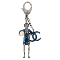 Chanel Dark-Silvery Metal Bag Jewelry / Keyring, 2012