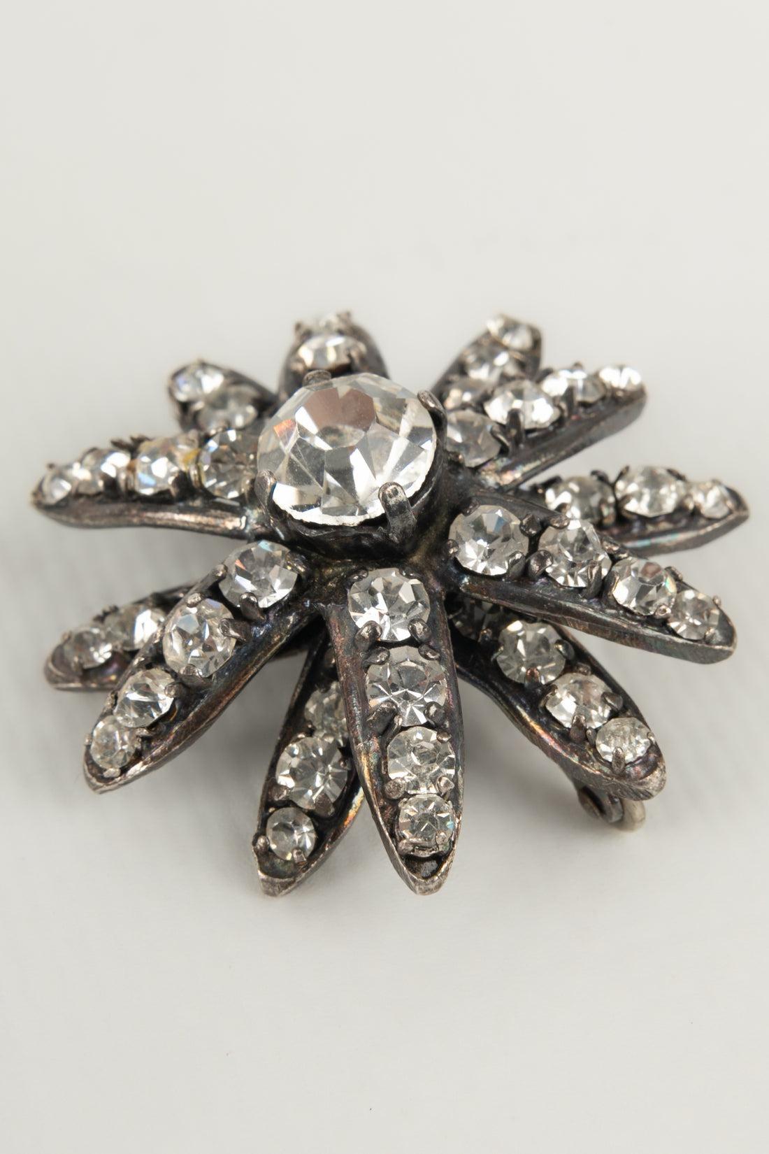 Women's Chanel Dark Silvery Metal Star Brooch For Sale