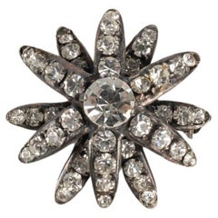 Chanel Broche Estrella Metal Plateado Oscuro