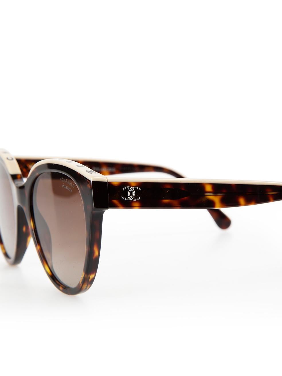 Chanel Dark Tortoise Butterfly Sunglasses For Sale 2