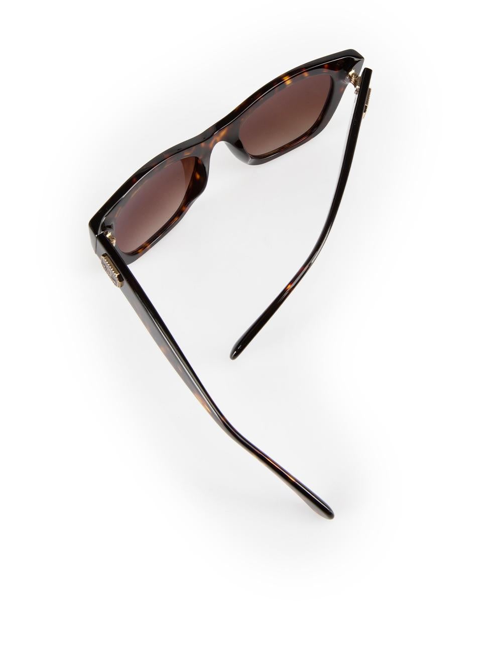 Chanel Dark Tortoise Square Sunglasses For Sale 3