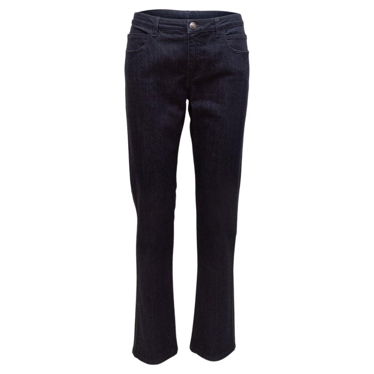 Chanel Dark Wash Straight-Leg Jeans For Sale at 1stDibs