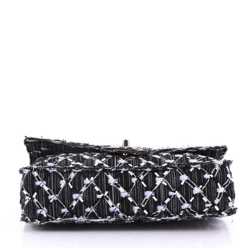 Women's Chanel Data Center Charm Flap Bag Quilted Denim Medium