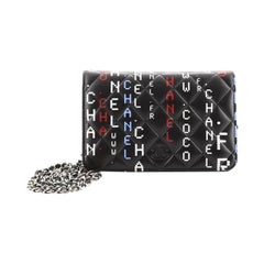 Chanel Data Center Wallet on Chain Quilted Printed Lambskin