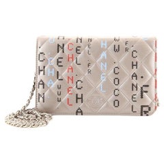 Chanel Data Center Wallet on Chain Quilted Printed Lambskin