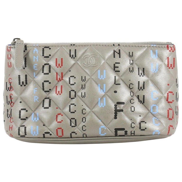 Chanel Data Center Zip Pouch Quilted Printed Lambskin Small at 1stDibs