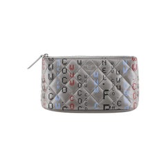 Chanel Data Center Zip Pouch Quilted Printed Lambskin Small