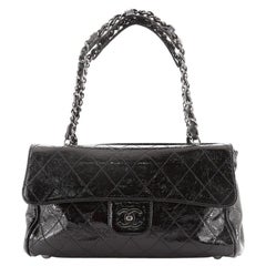 Chanel Day Glo Flap Borsa Trapuntata Brevetto Medio