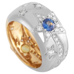 Chanel Day Night 18K Yellow and White Gold Diamond and Sapphire Ring