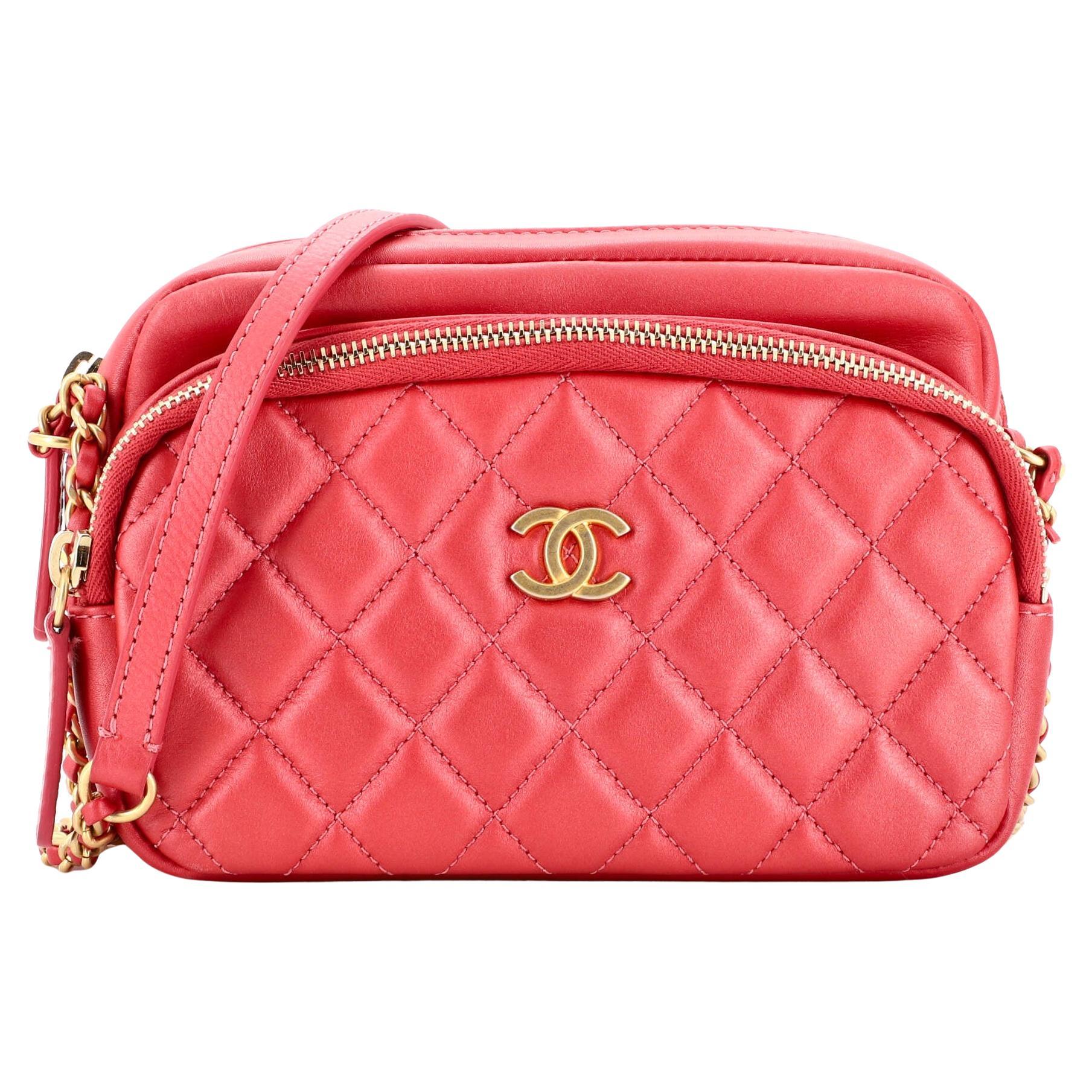 Chanel Day Trips Camera Case Bag Quilted Calfskin For Sale at 1stDibs