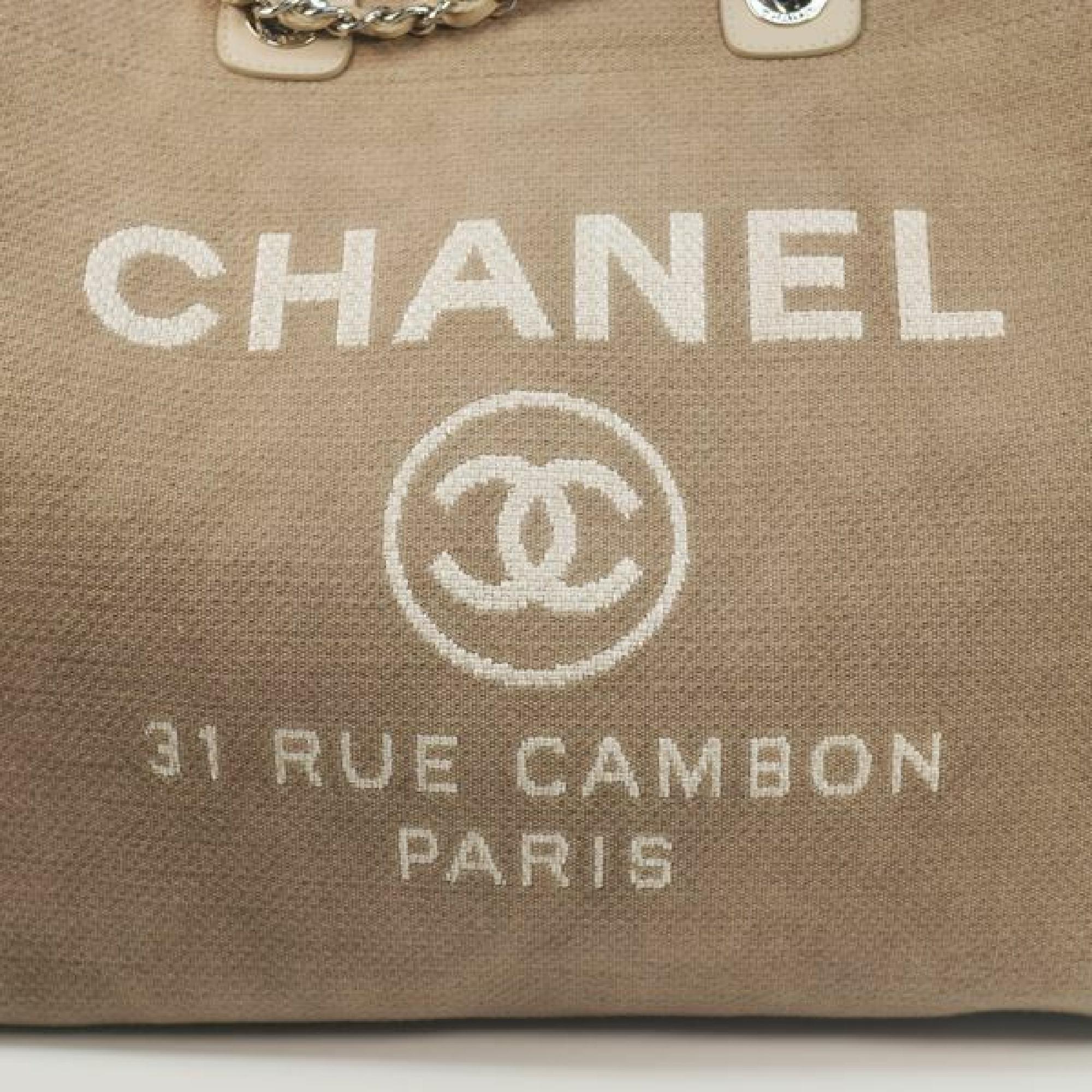 CHANEL Deauville 2WAY chain shoulder  Womens handbag A66941 beige x silver hardw In Good Condition In Takamatsu-shi, JP