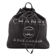 Chanel Deauville Backpack Canvas Large