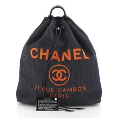 Chanel Deauville Backpack Denim Large