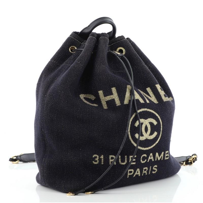 Chanel Deauville Backpack Denim Large at 1stDibs denim chanel backpack