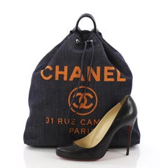 Chanel Deauville Backpack Denim Large