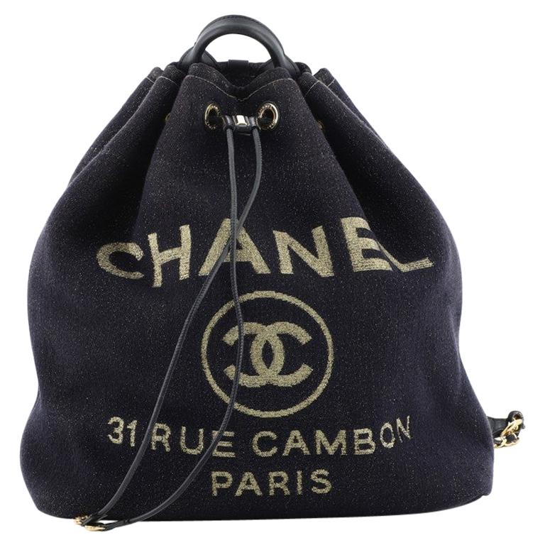 Chanel Deauville Backpack Denim Large at 1stDibs