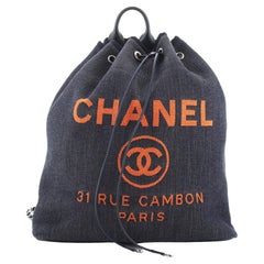 Chanel Deauville Backpack Denim Large