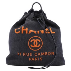 Chanel Deauville Rucksack Denim Groß