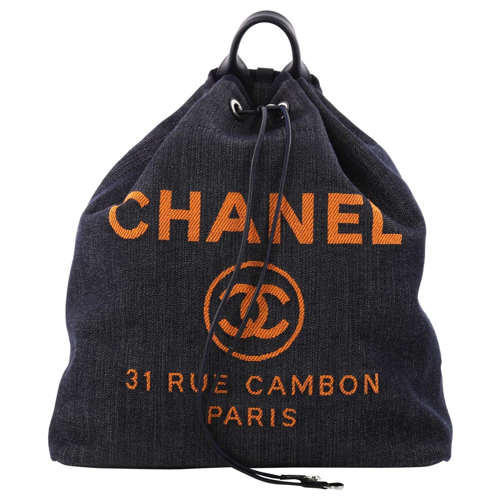 Chanel Deauville Backpack Denim Large