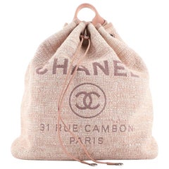 Chanel Deauville Backpack Raffia Large