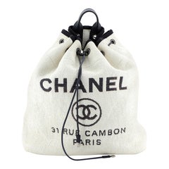 Chanel Deauville Backpack Raffia Large