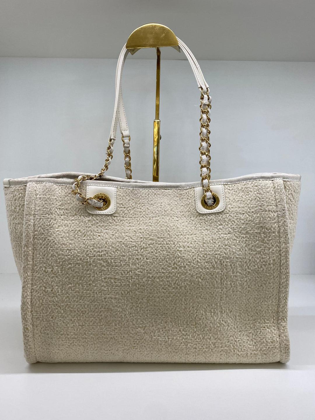 Chanel Deauville Beige Boucle GHW For Sale 7