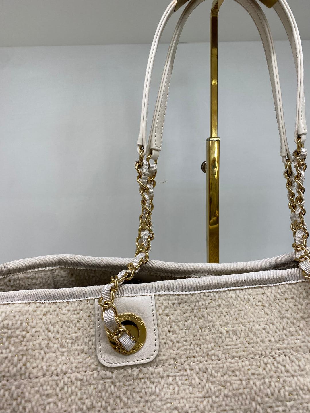Chanel Deauville Beige Boucle GHW For Sale 3