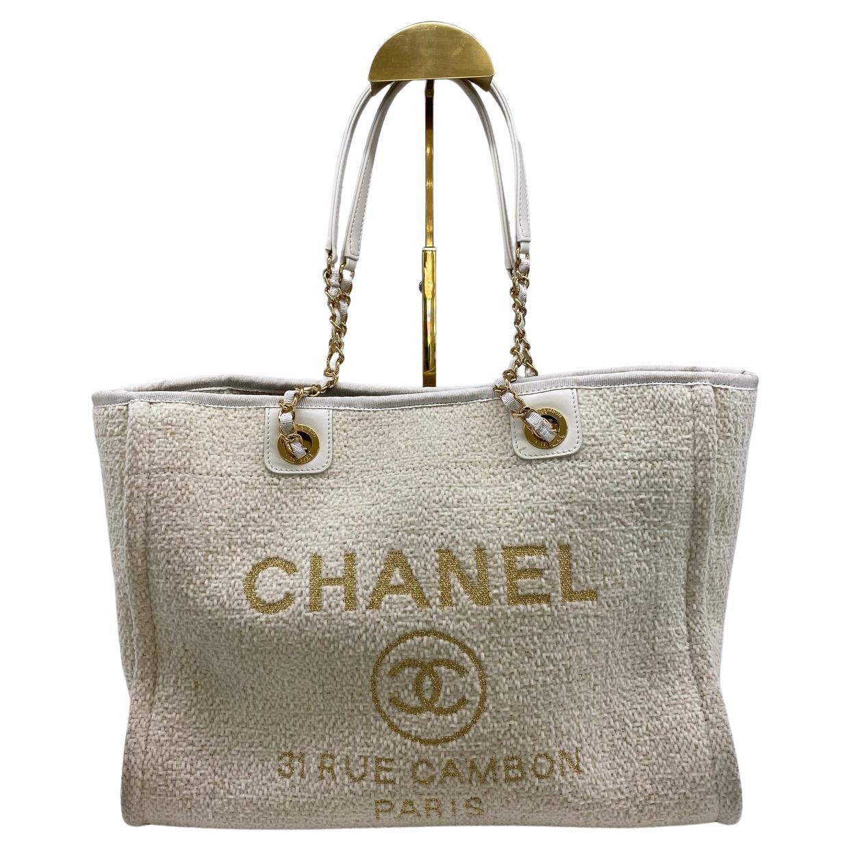 Chanel Deauville Beige Boucle GHW For Sale