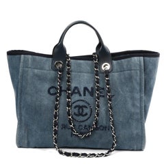 CHANEL Deauville Blue Denim Bag