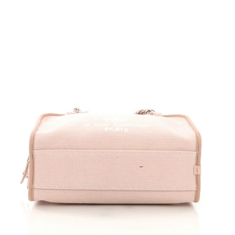 Chanel 2026 Deauville Bowling Bag 18cm White mix Black Canvas Leather