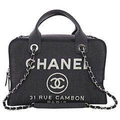 Chanel Deauville Bowling Bag Denim Large